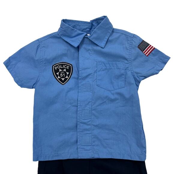 Gymboree Unisex Police Officer Halloween 2 Piece Costume 12-18m - Picture 2 of 4